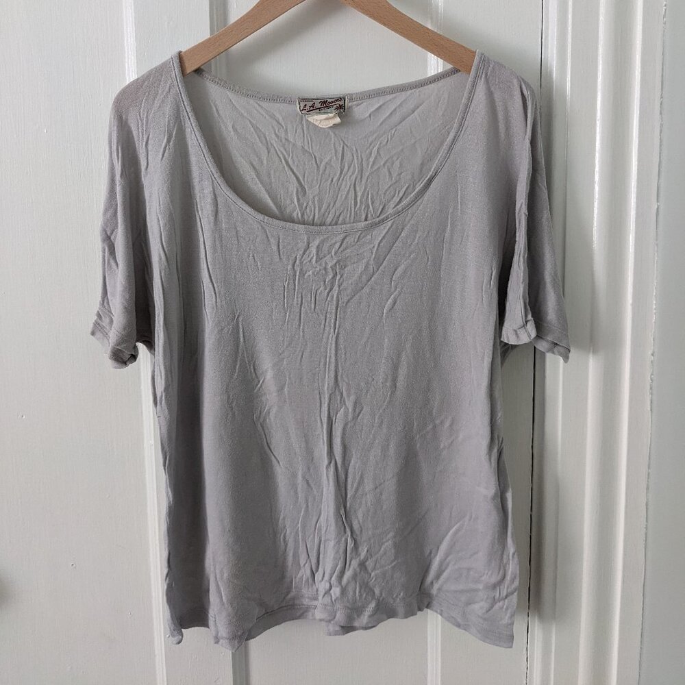 Oversized Gray Short Sleeve